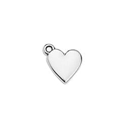 SILVER ANTIQUE Alloy Heart Charm, 9.3x9.8mm Alloy Heart Charm, 9.3x9.8mm