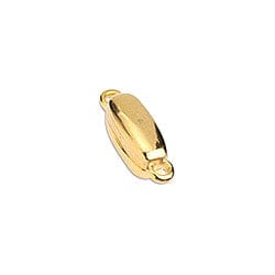 18KT.GOLD PLATED (GQM8459-18K) Alloy Magnetic clasp rectangular with 2 eyes 17x5mm (1 SET) Alloy Magnetic clasp rectangular with 2 eyes 17x5mm (1 SET)