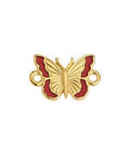 24.KT.GD.PL./ RED Alloy Motif Butterfly 16x11mm Alloy Motif Butterfly 16x11mm