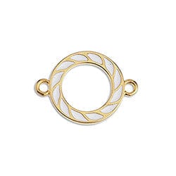 Alloy Ring Connector, White, 20x15mm Alloy Ring Connector, White, 20x15mm