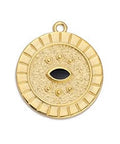 Gold Plated / Black Alloy Round Motif with Eye Alloy Round Motif with Eye