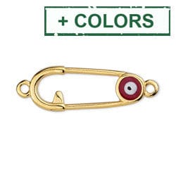 Alloy Safety Pin Motif with Eye Alloy Safety Pin Motif with Eye