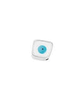 SILVER ANTIQUE / WHITE / LIGHT BLUE Alloy Square Eye Bead, 8mm Alloy Square Eye Bead, 8mm