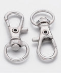 Alloy Swivel Lobster Claw Clasps, Platinum, 11x32mm Alloy Swivel Lobster Claw Clasps, Platinum, 11x32mm