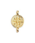 24kt GOLD PLATED Alloy Talisman 16mm for 1.5mm with 2 rings Alloy Talisman 16mm for 1.5mm with 2 rings