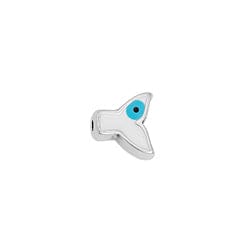 SILVER ANTIQUE / EYE Alloy Whale Tail Bead, 9x8.6mm Alloy Whale Tail Bead, 9x8.6mm