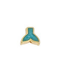 24KT GOLD PLATED / TURQUOISE Alloy Whale Tail Bead, 9x8.6mm Alloy Whale Tail Bead, 9x8.6mm