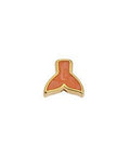 24KT GOLD PLATED / CORAL Alloy Whale Tail Bead, 9x8.6mm Alloy Whale Tail Bead, 9x8.6mm