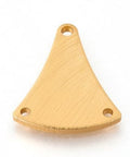 Aluminium , Triangle, Gold 29mm Environmental Aluminium Chandelier Components Links, Laser Cut Links, Triangle, Gold Size: about 29mm long, 24.5mm wide, 2~2.5mm thick, hole: 2mm.