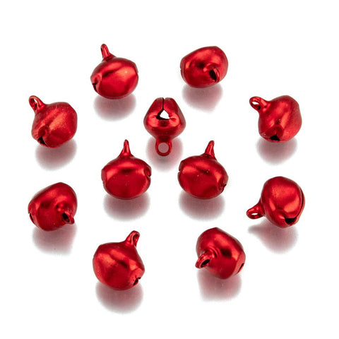 RED Aluminum Bell Pendants, 14x11.5mm Aluminum Bell Pendants, 14x11.5mm