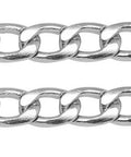 Aluminum Twisted Curb Chain Silver 12mm Aluminum Twisted Curb Chain Silver 12mm