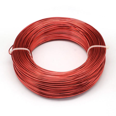 RED Aluminum Wire, Flexible Craft Wire, 1.5mm (15 Gauge); 100m/500g Aluminum Wire, Flexible Craft Wire, 1.5mm (15 Gauge); 100m/500g