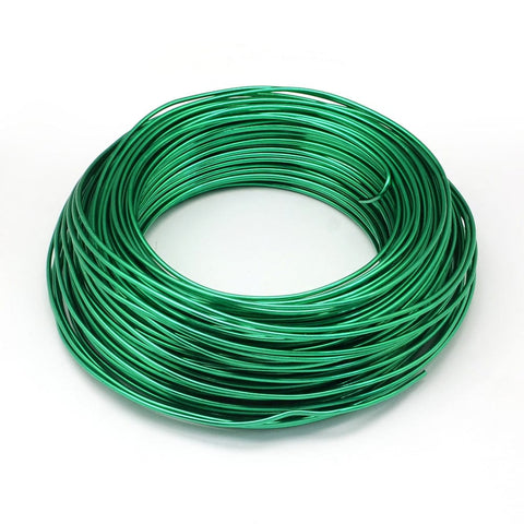 GREEN Aluminum Wire, Flexible Craft Wire, 1.5mm (15 Gauge); 100m/500g Aluminum Wire, Flexible Craft Wire, 1.5mm (15 Gauge); 100m/500g