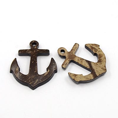 Anchor Coconut Pendants, 31x35mm Anchor Coconut Pendants, 31x35mm
