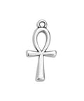 SILVER ANTIQUE Ankh Cross Motif Pendant, 10x22mm Ankh Cross Motif Pendant, 10x22mm