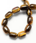 TIGER EYE Barrel Shaped Gemstone Natural Semi-Precious Bead Strands, 10x15mm Barrel Shaped Gemstone Natural Semi-Precious Bead Strands, 10x15mm