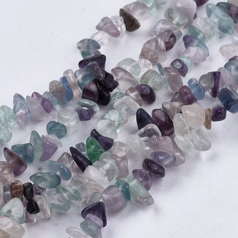 (BC1552-05) Natural Fluorite Stone Chip 4~10mm long (+-210pcs/strand) (BC1552-05) Natural Fluorite Stone Chip 4~10mm long (+-210pcs/strand)