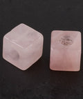 (BC6693B) Natural Rose Quartz European Beads, Large Hole Beads, Cube Size: about 10mm wide, 10mm long, 10mm thick, hole: 4.5~5mm (2 PCS) (BC6693B) Natural Rose Quartz European Beads, Large Hole Beads, Cube Size: about 10mm wide, 10mm long, 10mm thick, hole: 4.5~5mm (2 PCS)