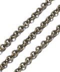 (BC7008A) Brass Cable Chains, Soldered, Oval,Antique Bronze 2X1.5mm (2 METS) (BC7008A) Brass Cable Chains, Soldered, Oval,Antique Bronze 2X1.5mm (2 METS)
