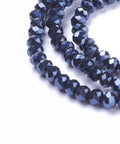 (BE1341)  Glass Beads Strands, Pearl Luster Plated, Crystal Suncatcher Black 4mm Glass Beads Strands, Pearl Luster Plated, Crystal Suncatcher, Faceted Rondelle, Black Size: about 4mm in diameter, 3mm thick, hole: 1mm; about 140~145pcs/strand, 18.9".