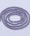 (BE1371) Glass Pearls 4mm Silver Gray (1 STR) Glass Pearls 4mm Silver Gray