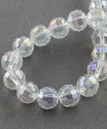 CLEAR (BE144) (BE144-X) Electroplate Glass beads 6mm (1 STR) (BE144-X) Electroplate Glass beads 6mm (1 STR)