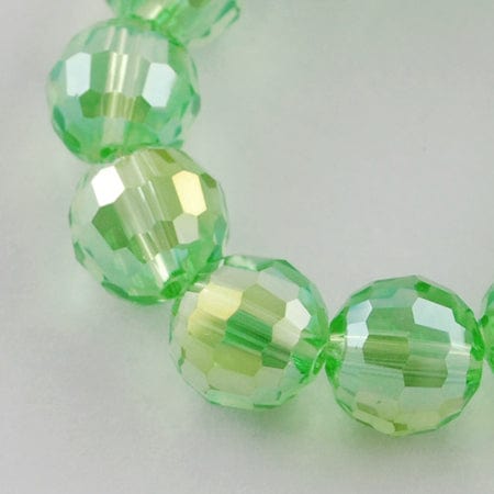 LIGHT GREEN (BE144-04) (BE144-X) Electroplate Glass beads 6mm (1 STR) (BE144-X) Electroplate Glass beads 6mm (1 STR)