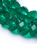 (BE1506) Handmade Glass Beads, Faceted Rondelle, SeaGreen 8mmx6mm (BE1506) Handmade Glass Beads, Faceted Rondelle, SeaGreen 8mmx6mm