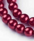 (BE2510) Pearlized Glass Round Beads Strand, FireBrick 8mm Pearlized Glass Round Beads Strand, FireBrick Size: about 8mm in diameter, hole: 1mm, about 105pcs/strand, 32".