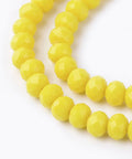 YELLOW (BE2822-11) (BE2822-X) Imitation Jade Glass Beads Faceted, Rondelle 3.5x2.5~3mm (1 STR) (BE2822-X) Imitation Jade Glass Beads Faceted, Rondelle 3.5x2.5~3mm (1 STR)
