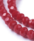 (BE3012-27) Solid Color Glass Bead Strands, Faceted, Rondelle, FireBrick 4x3mm (1 STR) (BE3012-27) Solid Color Glass Bead Strands, Faceted, Rondelle, FireBrick 4x3mm (1 STR)