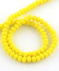 (BE3078) Faceted Solid Color Glass Abacus Bead Strands, Yellow 4x3mm Faceted Solid Color Glass Abacus Bead Strands, Yellow Size: about 4mm 