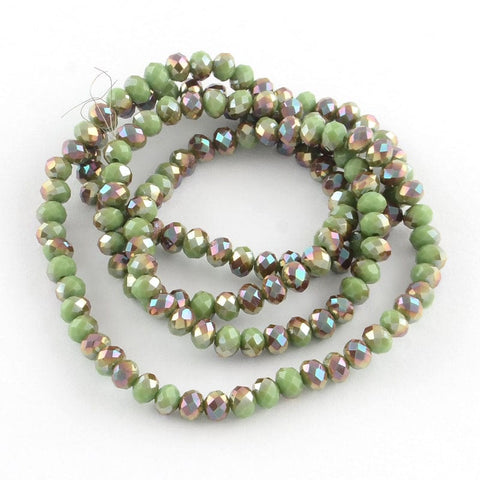 (BE5088-09) Faceted Abacus Glass Beads, Half Rainbow Plated, PaleGreen 6MM (1 STR) Electroplate Glass Faceted Abacus Bead Strands, Half Rainbow Plated, PaleGreen  Size: about 6mm in diameter, 4mm thick, hole: 1mm; about 100pcs/strand, 15.7