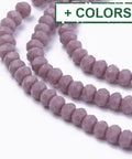(BE5216-X) Faceted Solid Color Glass Rondelle Beads, 3~3.5mm (1 STR) (BE5216-X) Faceted Solid Color Glass Rondelle Beads, 3~3.5mm (1 STR)
