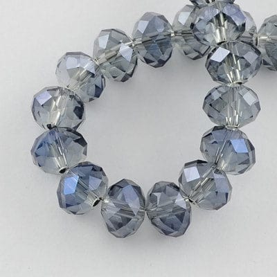 (BE5362) Electroplate Glass Beads, Faceted, Rondelle, CornflowerBlue 8MM Electroplate Glass Beads, Faceted, Rondelle, CornflowerBlue Size: about 8mm in diameter, 6.5mm thick, hole: 1mm; about 72pcs/strand, 18.4".