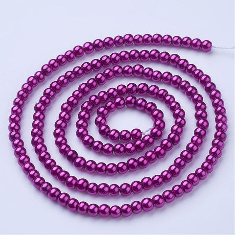 (BE57) Glass pearls 4mm (1 STR) (BE57) Glass pearls 4mm (1 STR)