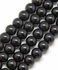 (BE7545-27) BLACK (BE7545-X) Glass Beads Strands, Round, 8mm (BE7545-X) Glass Beads Strands, Round, 8mm