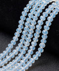 CLEAR (BE7618-D06) (BE7618-X) Glass Beads Strands, Imitation Jade, Faceted, Rondelle, Clear 8x6mm (BE7618-X) Glass Beads Strands, Imitation Jade, Faceted, Rondelle, Clear 8x6mm