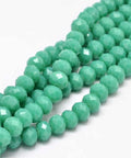 LIGHT SEA GREEN (BE7862-28) (BE7862-X) Glass Beads Strands, Faceted Rondelle , 8x6mm (1 STR) (BE7862-X) Glass Beads Strands, Faceted Rondelle , 8x6mm (1 STR)