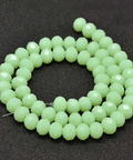 LT. GREEN (BE7862-09) (BE7862-X) Glass Beads Strands, Faceted Rondelle , 8x6mm (1 STR) (BE7862-X) Glass Beads Strands, Faceted Rondelle , 8x6mm (1 STR)