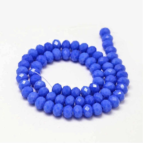 BLUE (BE7862-26) (BE7862-X) Glass Beads Strands, Faceted Rondelle , 8x6mm (1 STR) (BE7862-X) Glass Beads Strands, Faceted Rondelle , 8x6mm (1 STR)