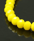 (BE8499-18) Imitation Jade Glass Beads, Rondelle, Faceted, Yellow 6x4mm (1 STR) (BE8499-18) Imitation Jade Glass Beads, Rondelle, Faceted, Yellow 6x4mm (1 STR)