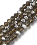 PERU (BE8701-F20) (BE8701-X) Electroplate Transparent Glass Beads Strands, Half Rainbow Plated, Faceted, Rondelle, 8x5mm (1 STR) (BE8701-X) Electroplate Transparent Glass Beads Strands, Half Rainbow Plated, Faceted, Rondelle, 8x5mm (1 STR)
