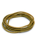 BeadsBalzar Beads & Crafts (184402) Leather cord rounded cowhide 2mm Olive (1 meter)