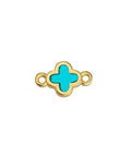 BeadsBalzar Beads & Crafts 24.KT.GD.PL/ TURQUOISE (GQC8516-GB) (GQC8516-X) Alloy Cross 11mm with 2 rings (4 PCS)