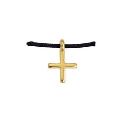 BeadsBalzar Beads & Crafts 24 KT GOLD PLATED (GQC8708-G) (GQC8708-X) Cross slim pendant 8x13mm Hole 1.5mm (4 PCS)