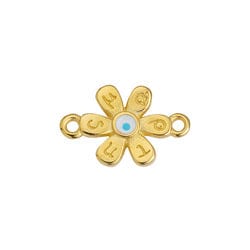BeadsBalzar Beads & Crafts 24KT.GD.PL. (GQF8556-G) (GQF8556-X) Motif flower 18x12mm Μάρτης with 2 rings (2 PCS)
