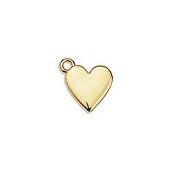 BeadsBalzar Beads & Crafts 24KT GD.PL. (GQH7920A) (GQH7920X) 9.3 x 9.8mm Heart charm (4 PCS)