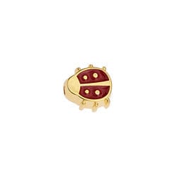 BeadsBalzar Beads & Crafts 24KT.GD.PL. (GQL8522G) (GQL8522-X) Alloy Bead ladybug Φ2mm 9,5x9mm (2 PCS)