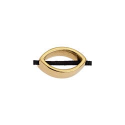 BeadsBalzar Beads & Crafts 24KT.GD.PL. (GQS8526-G) (GQS8526-X) Alloy Bead eye 8x13mm shaped Φ1.5mm (4 PCS)
